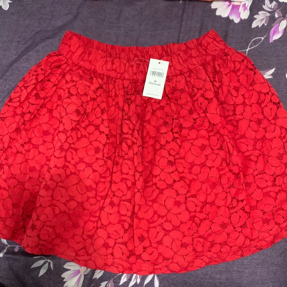 Brand New Red lace skirt by Gap Factory kids size M